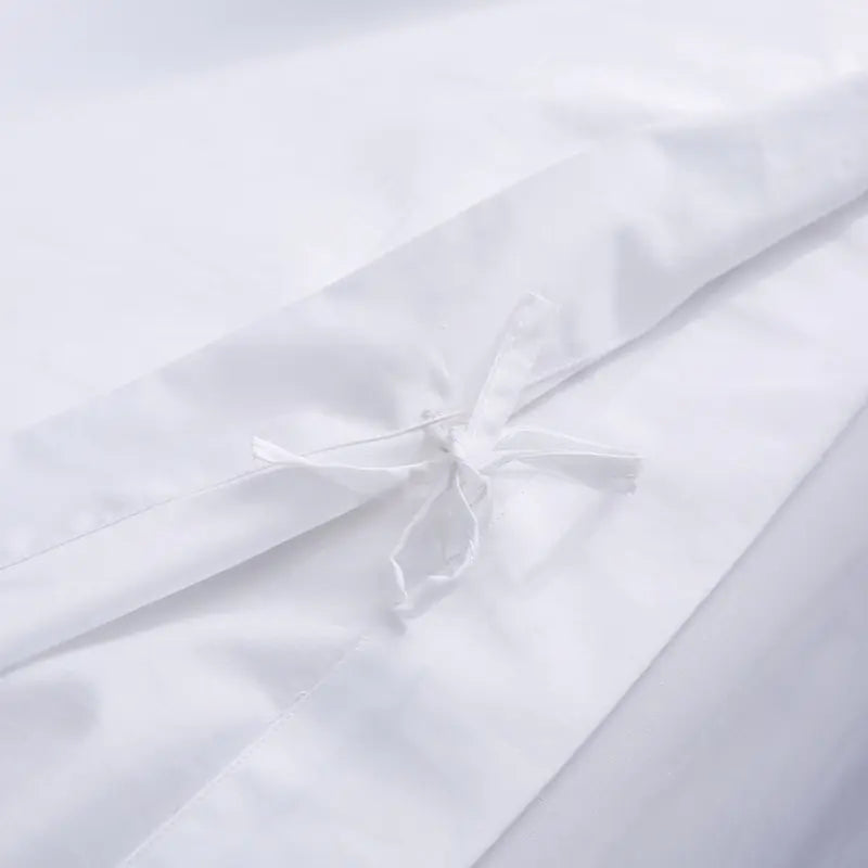 Luxury Hotel Bedding Set - 60s Cotton, White Satin
