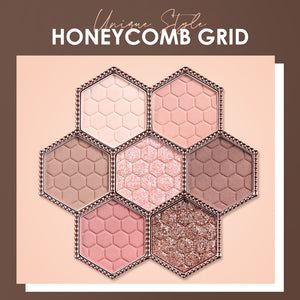Honeycomb Hexagonal Star Diamond Lidschatten-Palette Taro Powder Honey Earth Lidschatten Natürliches Highlight 12 Farben