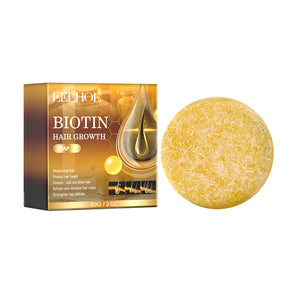 EELHOE Biotin Premium Haarwuchsseife, starke und feuchtigkeitsspendende Haarwurzel zur Reduzierung von Trockenheit, glatte, schöne, saubere Haarseife