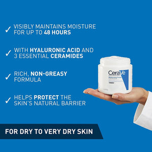 Moisturising Face and Body Cream with Hyaluronic Acid and 3 Essential Ceramides for Dry to Very Dry Skin 454G - Theresa omotese