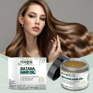 Hoegoa Batana Hair Care Oil Nourishes And Moisturizes Hair, Restores Frizzy Hair, Hydrates Hair, Softens And Shines