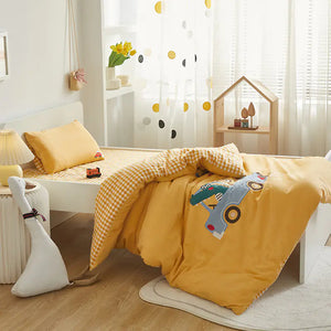 Kinderbettwäscheset mit Stickerei aus Baumwolle (6-teilig) 