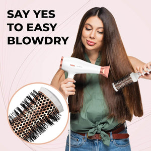 round Hair Brush Set, 4 Piece Professional Blow Dry Kit with 3 round Brushes and Comb for Styling, Beauty Gifts Sets for Women - Theresa omotese