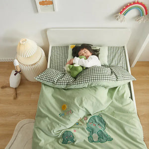 Kinderbettwäscheset mit Stickerei aus Baumwolle (6-teilig) 