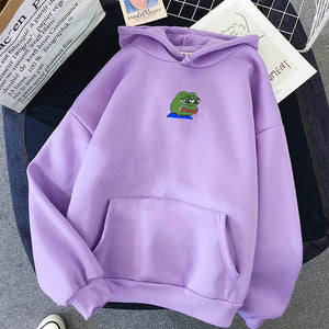 Sad Tearing Frog Hoodies - Theresa omotese